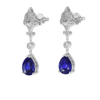 <span>2.75</span>&nbsp;<span class="tooltip-light">Ct.Tw.<span class="tooltiptext">Total Carat Weight</span></span> Sapphire Earrings, 14K White Gold 3