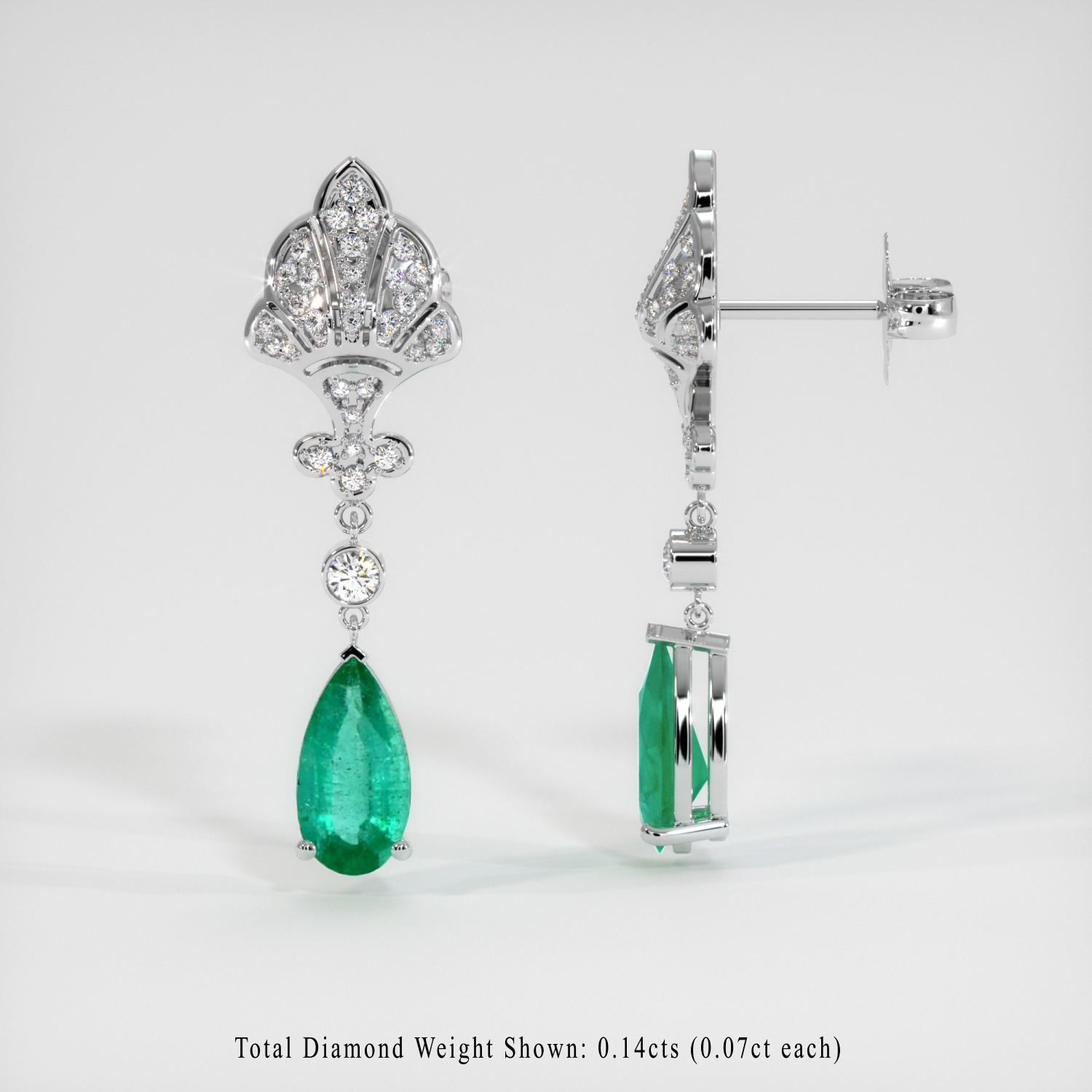 18k emerald earring（antique） 激安な - アクセサリー