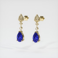 <span>7.35</span>&nbsp;<span class="tooltip-light">Ct.Tw.<span class="tooltiptext">Total Carat Weight</span></span> Sapphire Earrings, 14K Yellow Gold 3