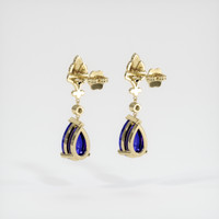 <span>7.35</span>&nbsp;<span class="tooltip-light">Ct.Tw.<span class="tooltiptext">Total Carat Weight</span></span> Sapphire Earrings, 14K Yellow Gold 4