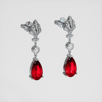 <span>4.22</span>&nbsp;<span class="tooltip-light">Ct.Tw.<span class="tooltiptext">Total Carat Weight</span></span> Ruby Earrings, 14K Yellow Gold 3