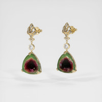 <span>10.07</span>&nbsp;<span class="tooltip-light">Ct.Tw.<span class="tooltiptext">Total Carat Weight</span></span> Gemstone Earrings, 14K Yellow Gold 3