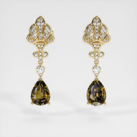 <span>3.61</span>&nbsp;<span class="tooltip-light">Ct.Tw.<span class="tooltiptext">Total Carat Weight</span></span> Gemstone Earrings, 14K Yellow Gold 1