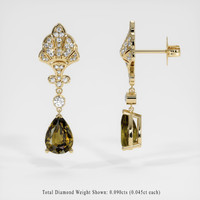 <span>3.61</span>&nbsp;<span class="tooltip-light">Ct.Tw.<span class="tooltiptext">Total Carat Weight</span></span> Gemstone Earrings, 14K Yellow Gold 2