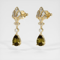 <span>3.61</span>&nbsp;<span class="tooltip-light">Ct.Tw.<span class="tooltiptext">Total Carat Weight</span></span> Gemstone Earrings, 14K Yellow Gold 3