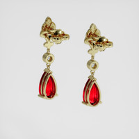 <span>4.22</span>&nbsp;<span class="tooltip-light">Ct.Tw.<span class="tooltiptext">Total Carat Weight</span></span> Ruby Earrings, 18K Yellow Gold 4
