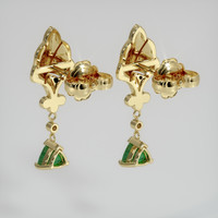 <span>0.34</span>&nbsp;<span class="tooltip-light">Ct.Tw.<span class="tooltiptext">Total Carat Weight</span></span> Emerald Earrings, 18K Yellow Gold 4