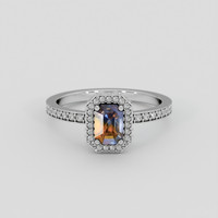 1.12 Ct. Bi Color / Parti Sapphire Ring, Platinum 950 1
