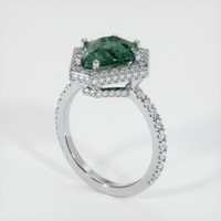 2.78 Ct. Green Sapphire Ring, Platinum 950 2