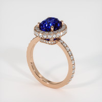 3.00 Ct. Sapphire Ring, 14K Rose Gold 2