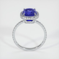 3.24 Ct. Blue Sapphire Ring, 14K White Gold 3