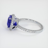 3.24 Ct. Blue Sapphire Ring, 14K White Gold 4