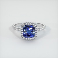 2.46 Ct. Sapphire Ring, 14K White Gold 1
