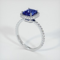 2.46 Ct. Sapphire Ring, 14K White Gold 2