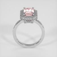 3.43 Ct. Peach Sapphire Ring, 14K White Gold 3