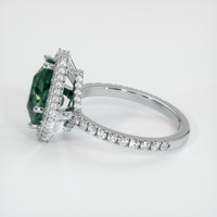 2.78 Ct. Green Sapphire Ring, 14K White Gold 4