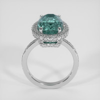 7.47 Ct. Bluish Green Sapphire Ring, 14K White Gold 3