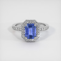 1.79 Ct. Blue Sapphire Ring, 18K White Gold 1