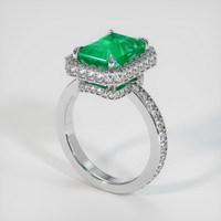 2.48 Ct. Emerald Ring, 18K White Gold 2