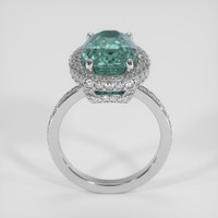 7.47 Ct. Bluish Green Sapphire Ring, 18K White Gold 3
