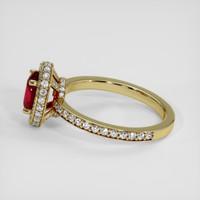1.13 Ct. Ruby Ring, 18K Yellow Gold 4