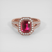 2.00 Ct. Ruby Ring, 14K Rose Gold 1