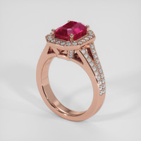 2.00 Ct. Ruby Ring, 14K Rose Gold 2