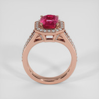 2.00 Ct. Ruby Ring, 14K Rose Gold 3