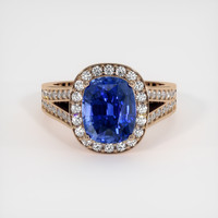 3.47 Ct. Sapphire Ring, 18K Rose Gold 1