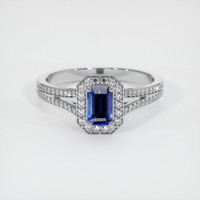 0.89 Ct. Sapphire Ring, 14K White Gold 1