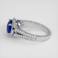 3.07 Ct. Blue Sapphire Ring, 18K White Gold 4