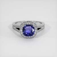 1.55 Ct. Color Change Sapphire Ring, 18K White Gold 1