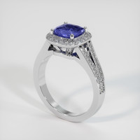 1.55 Ct. Color Change Sapphire Ring, 18K White Gold 2