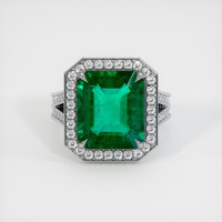 5.43 Ct. Emerald Ring, 18K White Gold 1
