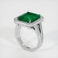 5.43 Ct. Emerald Ring, 18K White Gold 2
