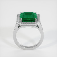 5.43 Ct. Emerald Ring, 18K White Gold 3