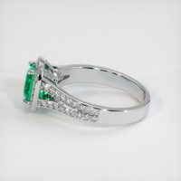 1.06 Ct. Emerald Ring, 18K White Gold 4