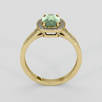 2.89 Ct. Bluish Green Sapphire Ring, 14K Yellow Gold 3