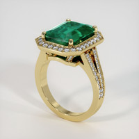 4.98 Ct. Emerald Ring, 18K Yellow Gold 2