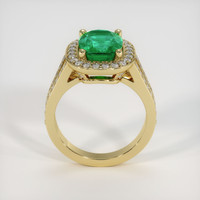 2.96 Ct. Emerald Ring, 18K Yellow Gold 3