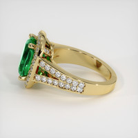 2.96 Ct. Emerald Ring, 18K Yellow Gold 4
