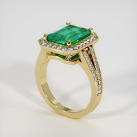 3.25 Ct. Emerald Ring, 18K Yellow Gold 2