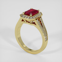 1.62 Ct. Ruby Ring, 18K Yellow Gold 2