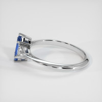 0.62 Ct. Blue Sapphire Ring, 10K White Gold 4