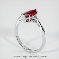 Ruby Ring 0.98 Ct. 18K White Gold Preview