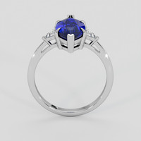 3.23 Ct. Blue Sapphire Ring, 18K White Gold 3