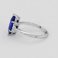 3.23 Ct. Blue Sapphire Ring, 18K White Gold 4