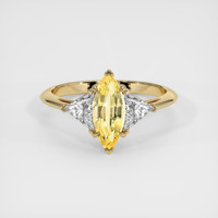 1.33 Ct. Yellow Sapphire Ring, 14K Yellow Gold 1