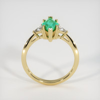 1.01 Ct. Emerald Ring, 18K Yellow Gold 3