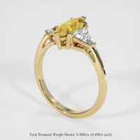 1.33 Ct. Yellow Sapphire Ring, 18K Yellow Gold 2